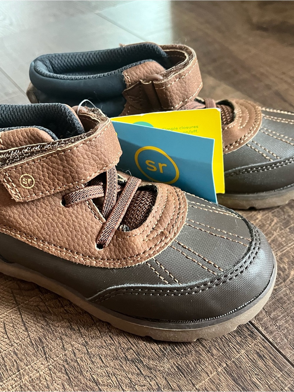 Stride Rite Brown and Dark Brown Toddler Boots
